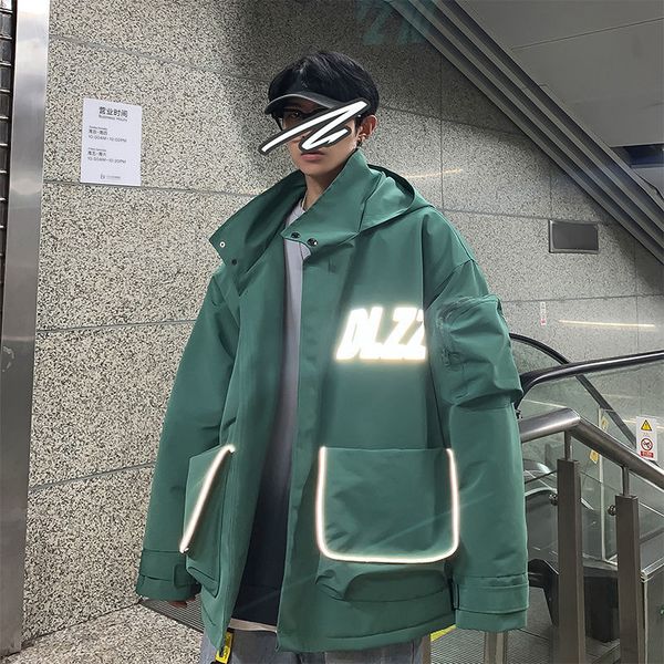 

new 2021 men's fall thin reflective jacket youth clothing 1dto, Black;brown