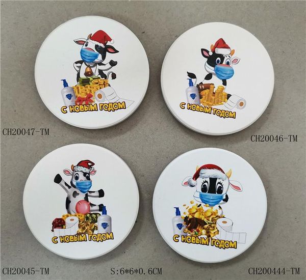 

lovely cute cartoon printed patterns ceramics christmas decorations for home decor hanging christams tree hangings personized gifs fy4311