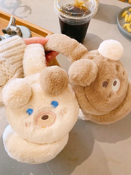 

tide bear korean warm plush winter ins earmuff windproof protection girl heart lovely student ear cover bag