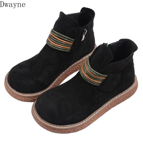 

short tube british wind women's boots martin boots wild booties mori retro thick bottom bare boots big head shoes women's shoes y2, Black