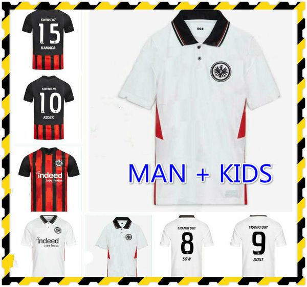 

20 21 frankfurt soccer jerseys silva 2020 2021 hinteregger dost football shirt kostic paciencia eintracht frankfurt jersey, Black;yellow