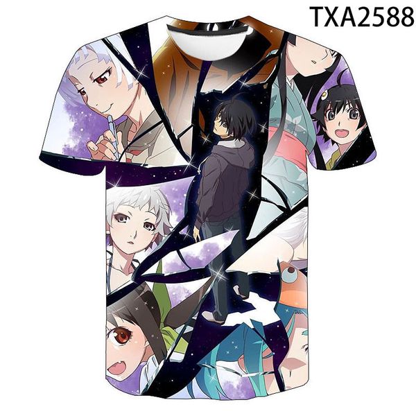 

boy girl new monogatari cool 3d print shirts kawaii graphic hippie men clothing