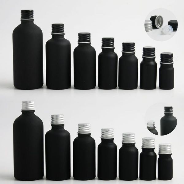 

storage bottles & jars promotion mablack essential oil bottle with aluminum lids caps reducer 5ml 10ml 15ml 20ml 30ml 50ml 100ml 12pcs1