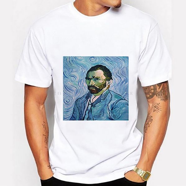 

funny van gogh abstract painting print oversized men hip hop cotton summer male causal tees hoodie designers t shirts sweatshirt