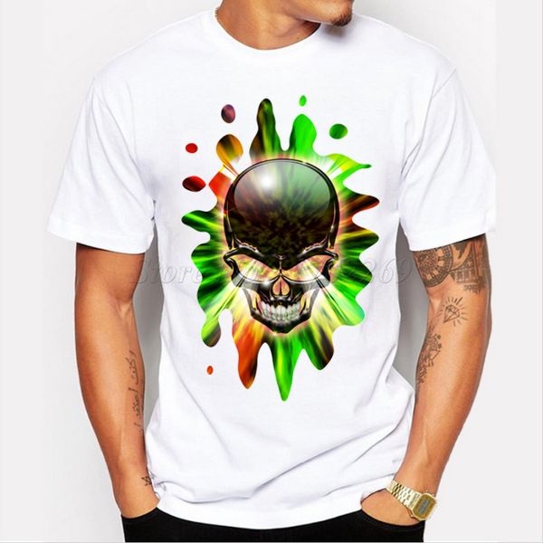 

fashion black skull psychedelic explosion design casual male short sleeve skull girl customized hipster tee sweatshirt hoodie t shirt
