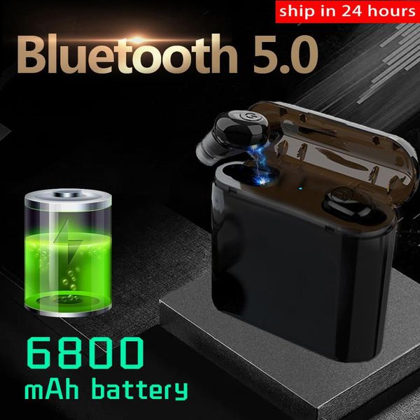 

tws wireless earphones headphones bluetooth 5.0 earbuds as power bank sport headset noise cancel earphone headphone
