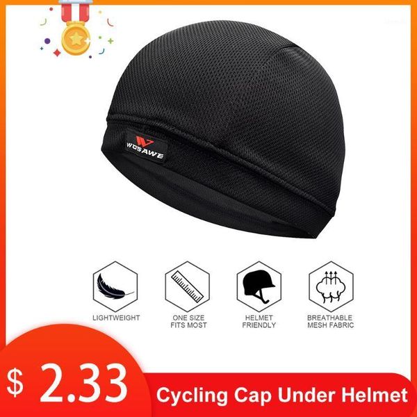 

cycling caps & masks ultralight head bandana men cap under helmet 2021 quick-dry bike liner beanie for bicycle headwear1, Black