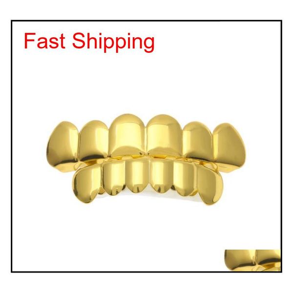 

2019 hip hop gold teeth grillz bottom grills dental mouth punk teeth caps cosplay party tooth rapper qylwcw nana_shop, Silver