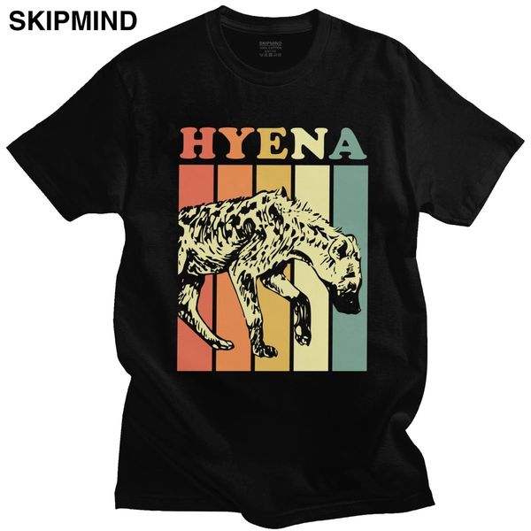 

retro hyena soft africa wildlife graphic round neck short sleeve safari lover fitted apparel gift sport hooded sweatshirt hoodie t shirt