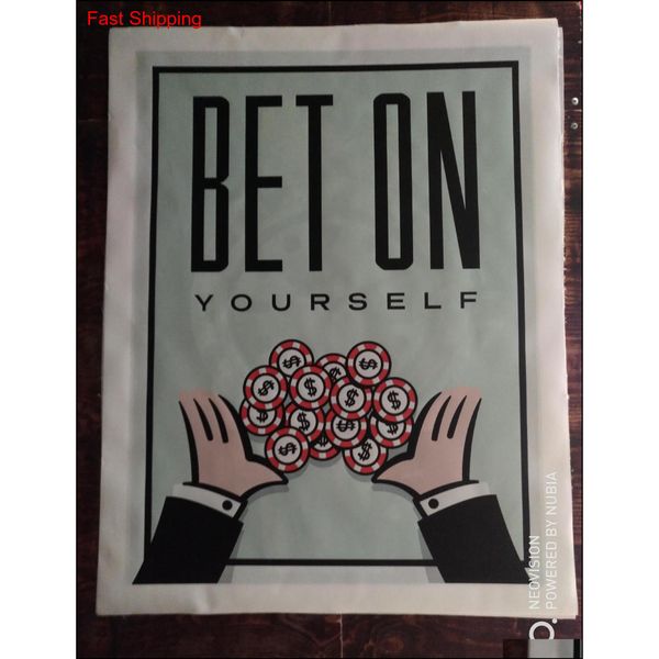 

unframed/alec monopoly "bet on yourself",hd canvas print home decor wall art paintin qylgnd packing2010