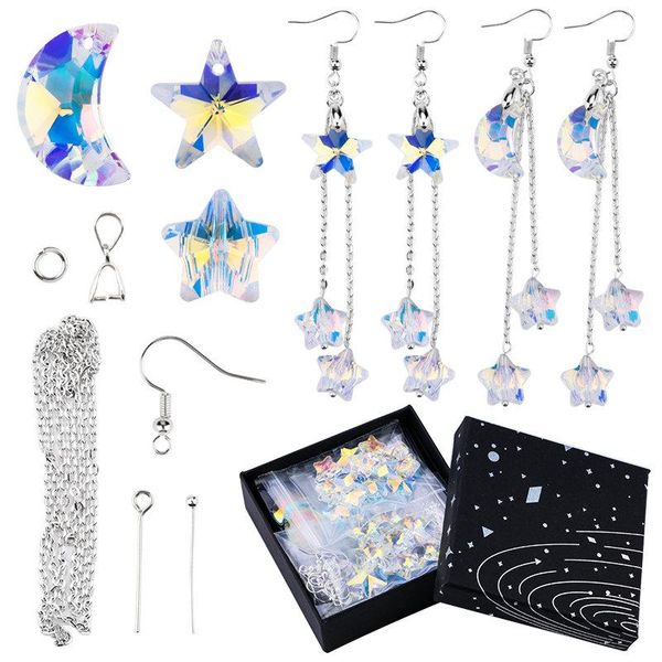 

jewelry making set crystal moon pendant glass star beads jewelry making tools earring necklace findings diy handmade craft wmtwfv bdesybag