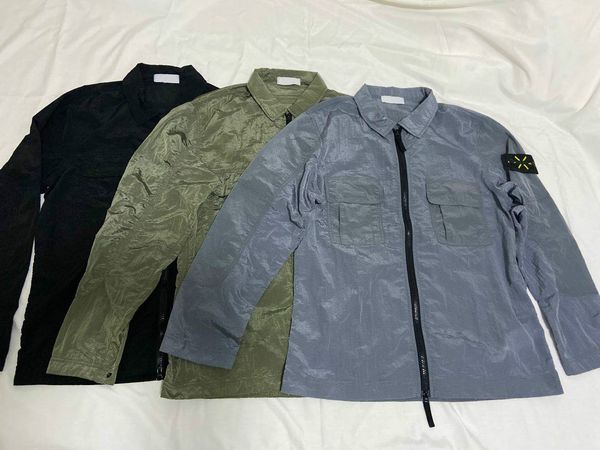 

2020 mens designer jackets retro casual street jackets mens european explosion nylon jacket comfortable waterproof lapel double pockets, Black;brown