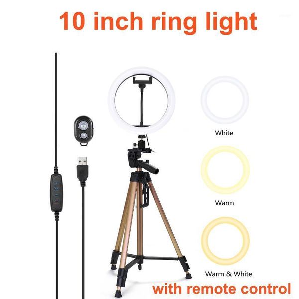 

flash heads 10inch ringlight with stand tripod holder mini led ring light for live aro de luz tik tok youtube video/pography1