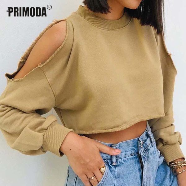 

2020 autumn sweatshirt women korean neon kawaii hoodies o neck hollow long sleve off shoulder hoodies casual short pr056m, Black