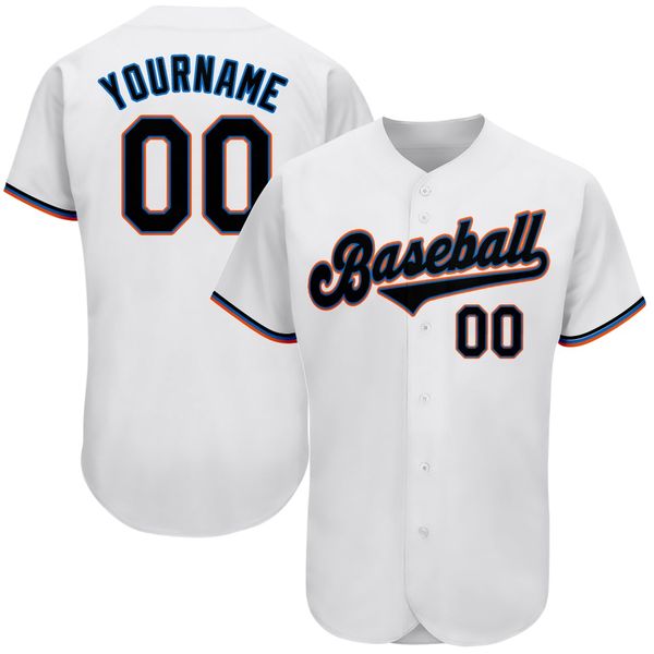 

custom white black-powder blue authentic baseball jersey, Blue;black