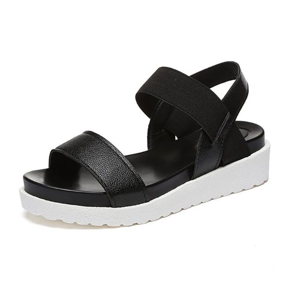 

outdoor summer flats shoes woman summer gladiator sandals women beach sandals, Black