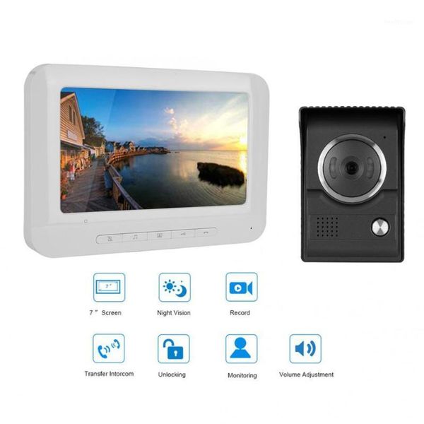 

7-inch ir tft-lcd color hd video intercom monitor surveillance doorbell 100-240v1