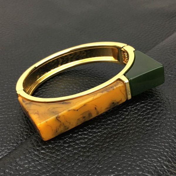 

bohemia acrylic geometric bracelets for women new accessories gold color tone cuff bangles & bracelets manchette ukmoc, Black