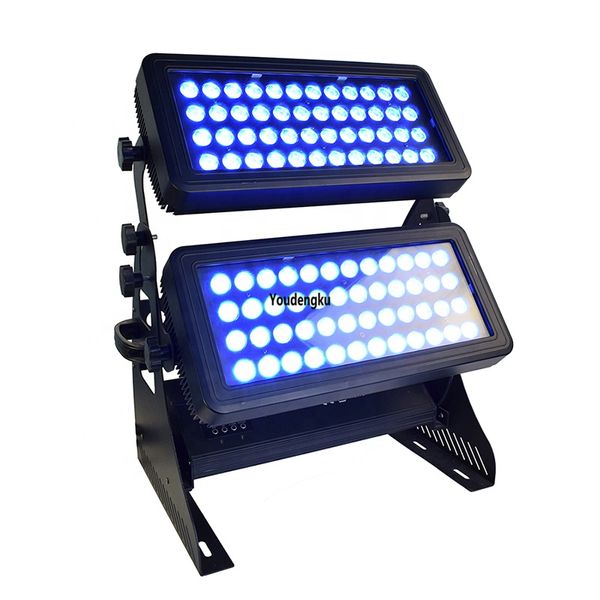 2 Stück 96 x 15 W RGBWA 5in1 LED-Stadt-Farblicht Pro Outdoor-Gebäudewäsche Wasserdicht IP65 DMX-Projektions-Wall-Washer-Lichter