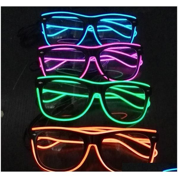 

fashion el wire led neon glasses led party lighting glasses for xmas birthday halloween neon party bar costume decor supplies kszsi