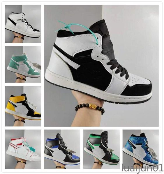 

2020 men women sneakers 1s trainers fashion high leather casual outdoor og dunk shoes brand men women skateboard 36-44 lua, Black
