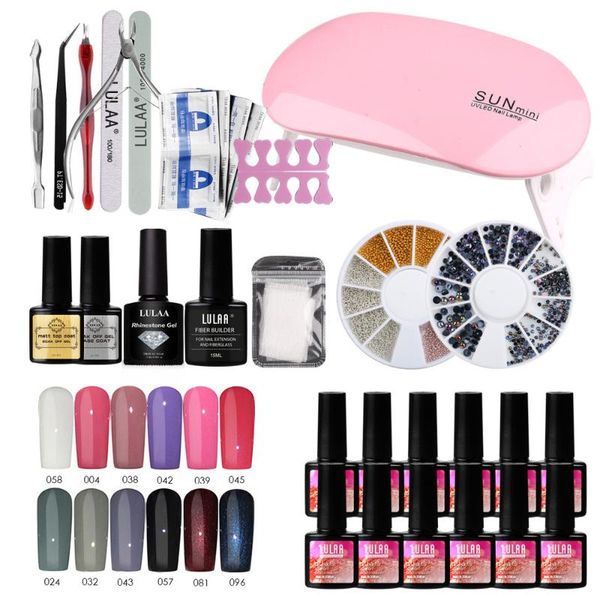 

cross border selling manicure oil glue set 12 color nail polish gel manicure set da mo tiao uv lamp ornament