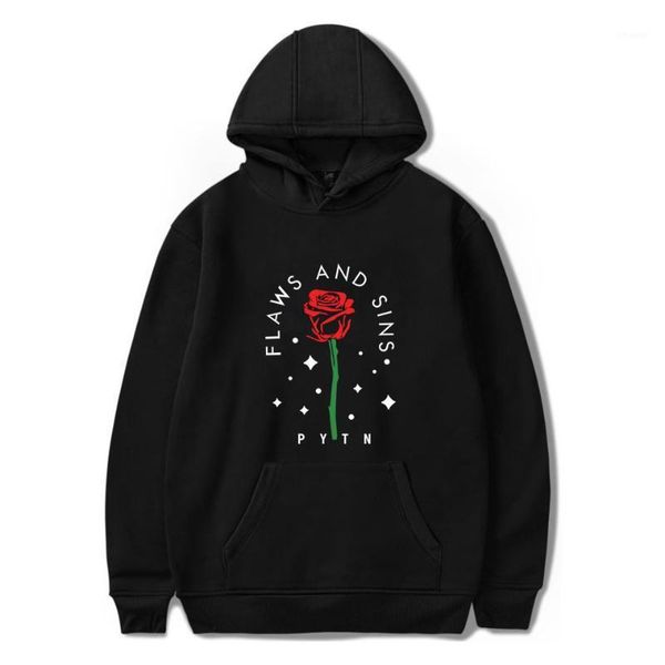 

hoodie sweatshirt casual internet celebrity hooded women/men mens clothing kpop print payton moormeier hoodie full1, Black