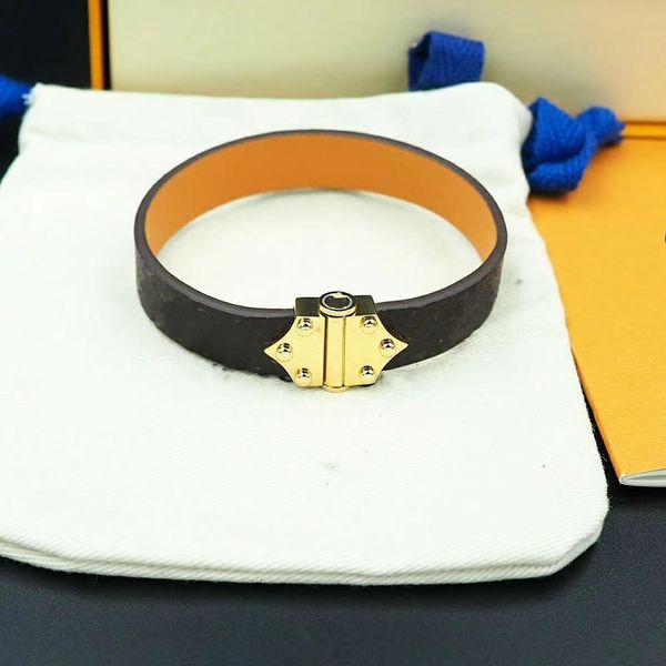 

leather bracelets jewelry for women men 316l stainless steel designe bracelets bangles pulseiras accessories gifts, Golden;silver