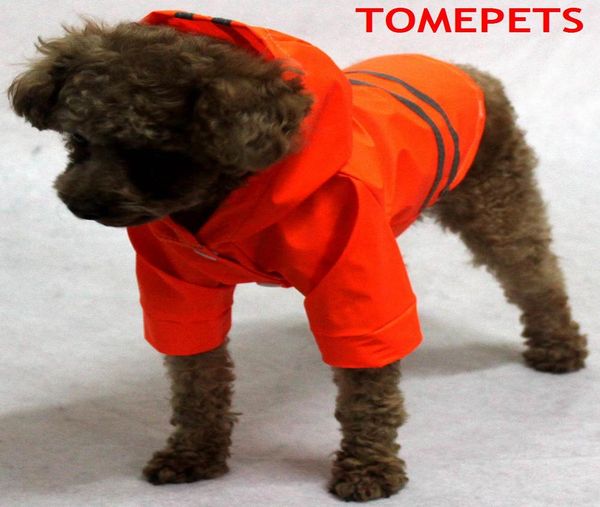 

tomepets pet дождевик для маленьких собак симпатичные твердые три флуоресцентные цвета с reflextive нашивки собачка дождевики bbyheb garden2