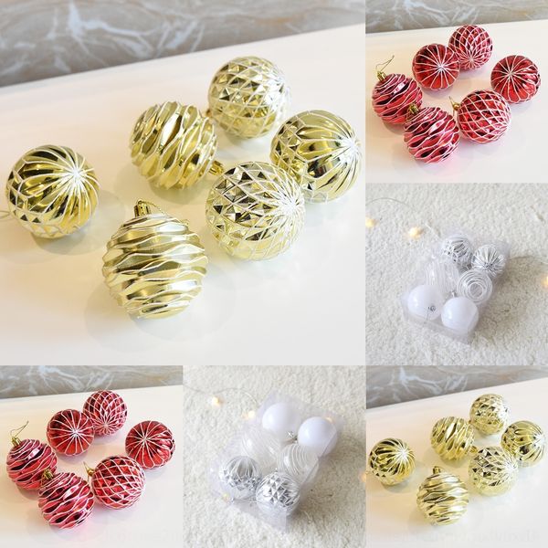 

1kche painted selling accessories christmas 8cm box electroplated ball christmas plastic ball 6 party decorations irnju