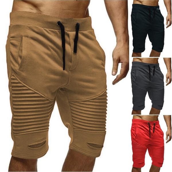 

summer shorts men casual shorts gym fitness workout beach man breathable cotton short trousers stripe masculino1, White;black