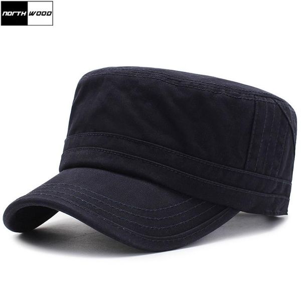 

[northwood] mens solid black flat caps summer autumn hats bone gorras trucker cap bone masculino dad hat, Blue;gray