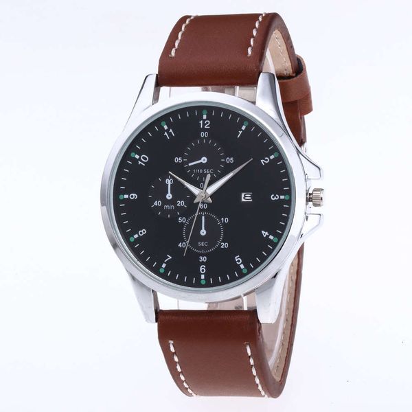 

watch fashion men business leisure popular watch menxnud, Slivery;brown
