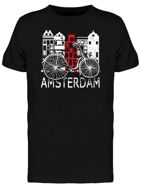 

amsterdam city bicycle «s tee футболка мода футболка с коротким рукавом повседневная для лета пользовательские рубашка дизайн спорта с капюш
