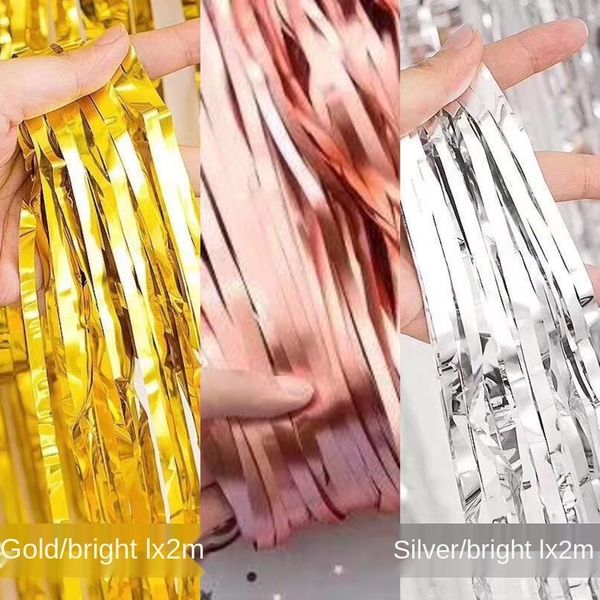 

sjy20 ribbon m 3 m rain silk party wedding stage background wall curtain tinsel party decoration flower 2 tassel rain silk curtain 1n0eq