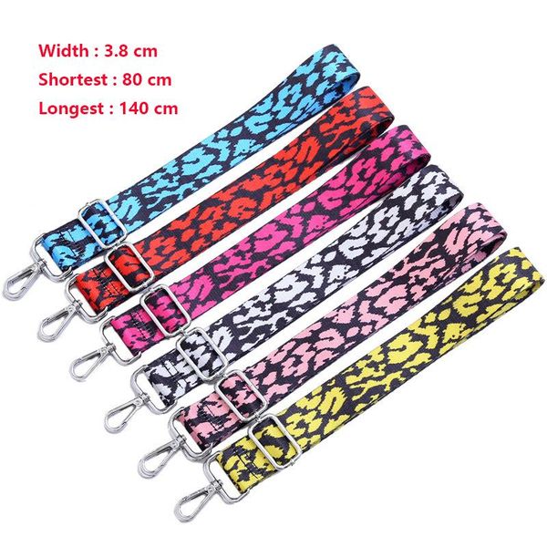 

colored women belt bag strap nylon o bag accessories rainbow adjustable shoulder hanger handbag strap decorative handle ornament, Black