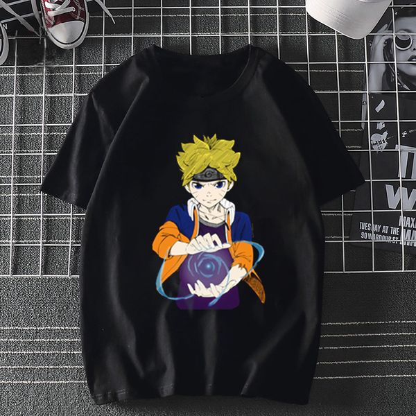 

anime boruto rasengan vintage harajuku fashion printed tshirt casual short sleeve o neck tees sport hooded sweatshirt hoodie men t shirt