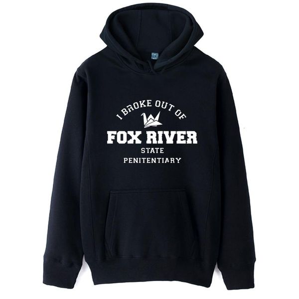 

тюремная перерыв бумаги кран est 2005 scofield fox река мужчина мальчик капюшон осень зима флис пара одежда, Black