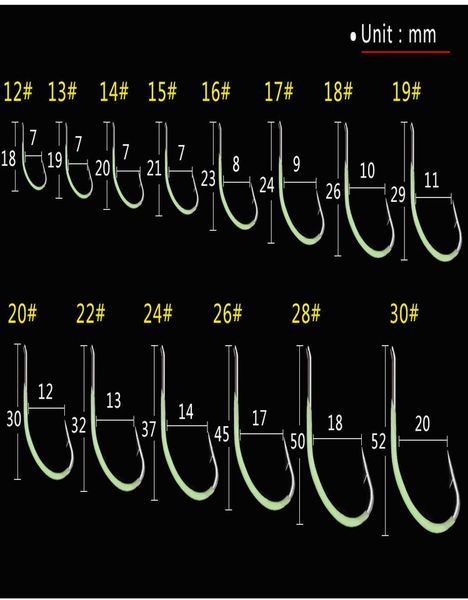 

12-30# luminous fishing hook with line barbed hooks fishing tackle accessories steel fishing hooks pesca string hook bbyjua alice_bag