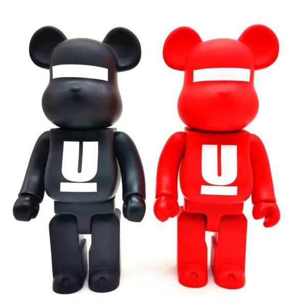 

400% 28cm bearbrick evade glue red and black bear u style of figures toy for collectors be@rbrick art work model decorations kids gift