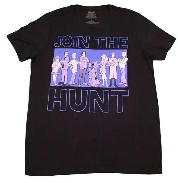 

scooby doo supernatural join the hunt t-shirt mens black retro cartoon tee sport hooded sweatshirt hoodie