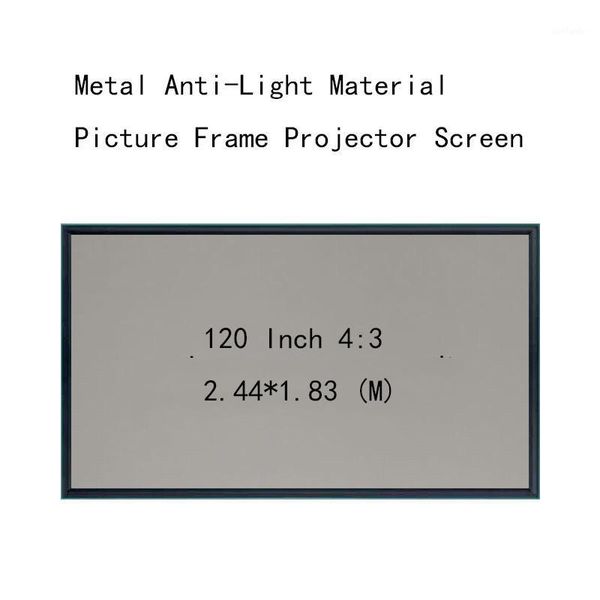 

projection screens thinyou 120inch 4:3 wall mounted picture frame 4.5 cm metal anti-light material hd projector screen1