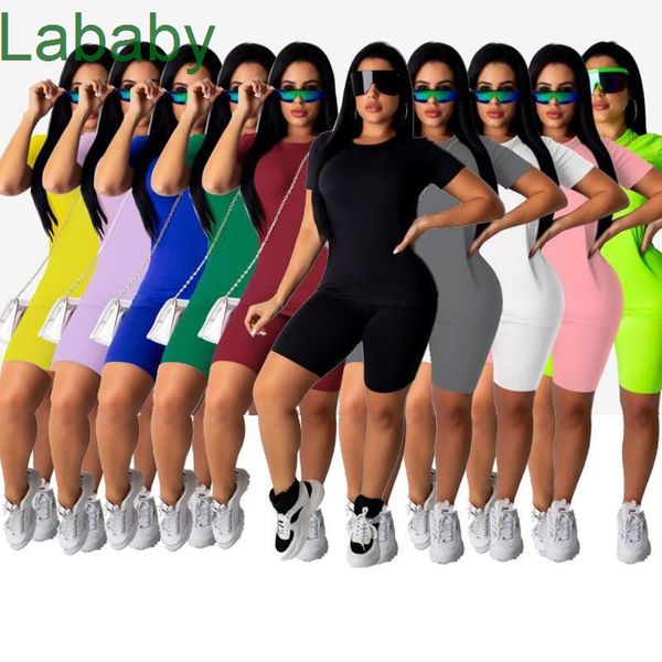 

womens outfits short sleeve 2 piece set tracksuit jogging sportsuit shirt shorts outfits sweatshirt pants sport suit selling 2021, Gray