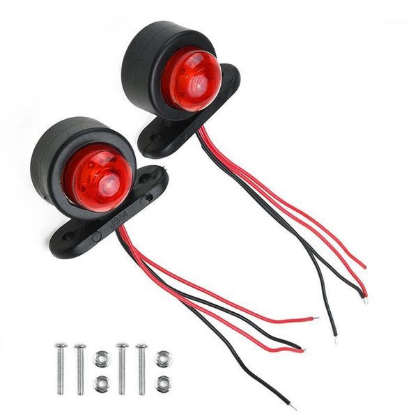

car side marker light trailer truck 2pcs van 2pc 2x plastic 2* led red1