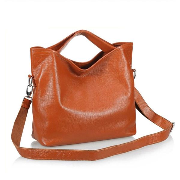 

cross body 2021 soft cow genuine leather handbag casual office ladies handle bag fashion designer elegant women's shoulder
