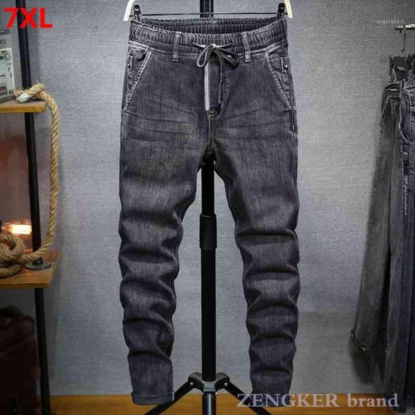 

autumn thick plus size jeans black stretch straight-leg pants loose men's pants plus jeans men's trousers big size men clothing1, Blue