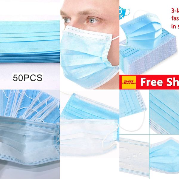 

shipping disposable dhl 3-layer non-woven ups masks protection and personal health mask face saoutlet4138