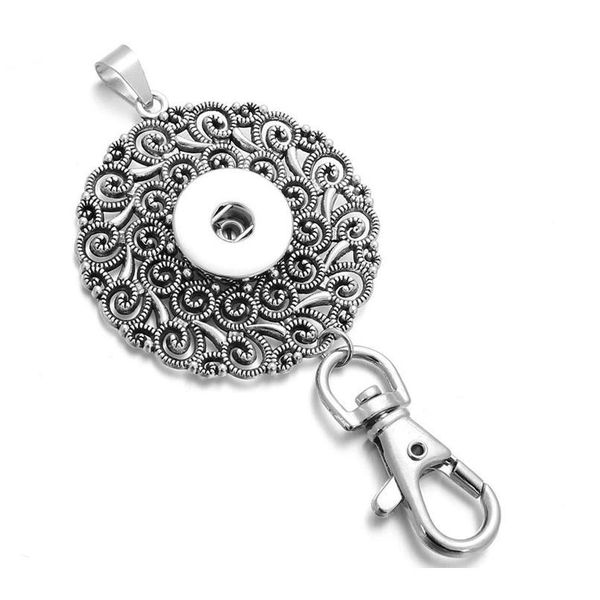 

new snap jewelry 12mm 18mm retro round snap button keychains keyring pendant for women gi qylvxf