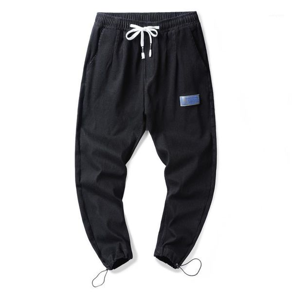 

dee moonly fashion harem jeans men casual denim pants loose baggy hip hop joggers jeans pants black trousers man clothes1, Blue