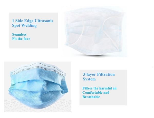 

dhl kids mask disposable face mask to safety masks dustproof children masks child mask boy 3 layers earloop anti-dust mouth masks, Black